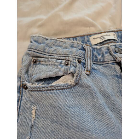 Abercrombie & Fitch The Mom High Rise Jeans Women’s Size 25 Distressed Ripped... - Picture 5 of 14
